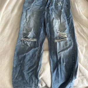 Women’s fashion nova Distressed Blue Denim Jeans